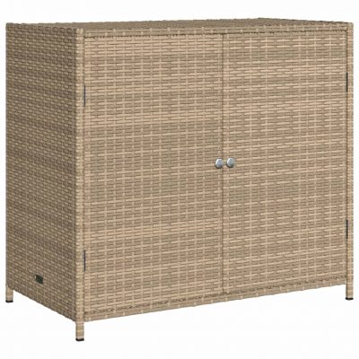 Gartenschrank aus Poly Rattan 83x45x76cm (4Farben) [Digital]