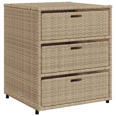 Gartenschrank aus Poly Rattan 55x59x69/80cm (4Farben 2Größen) [Digital]