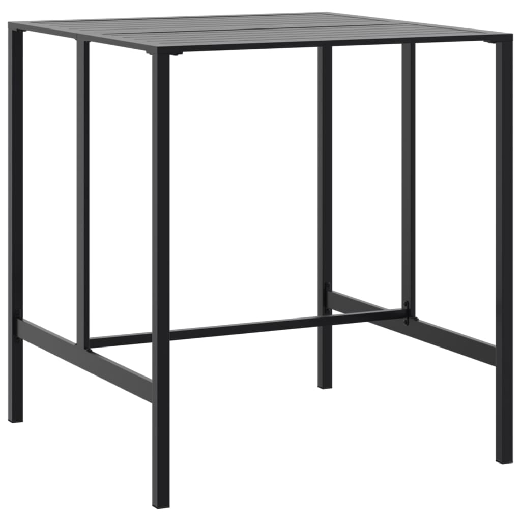 Bartisch aus pulverbeschichtetem Stahl Schwarz 50-200 x 50/100 x 110cm (4Größen)